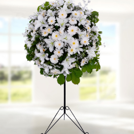 Beyaz Zarafet Ferforje Aranjmanı